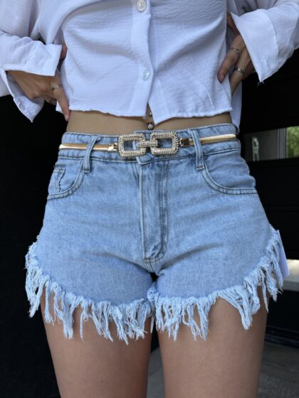 Cinto elastizado cuadrados dorado